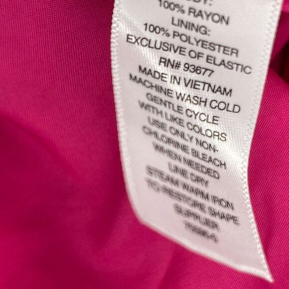 2/$30 a.n.a Pink Floral Print High Waisted Flowy Lightweight Midi Skirt 10 - Picture 13 of 13